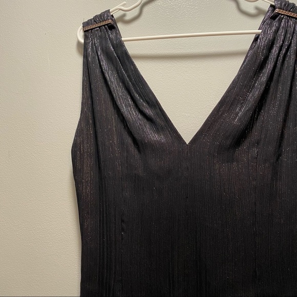 VTG NWT Gianni Versace Couture V Neck Shimmer Dress Size 40 - Picture 5 of 11